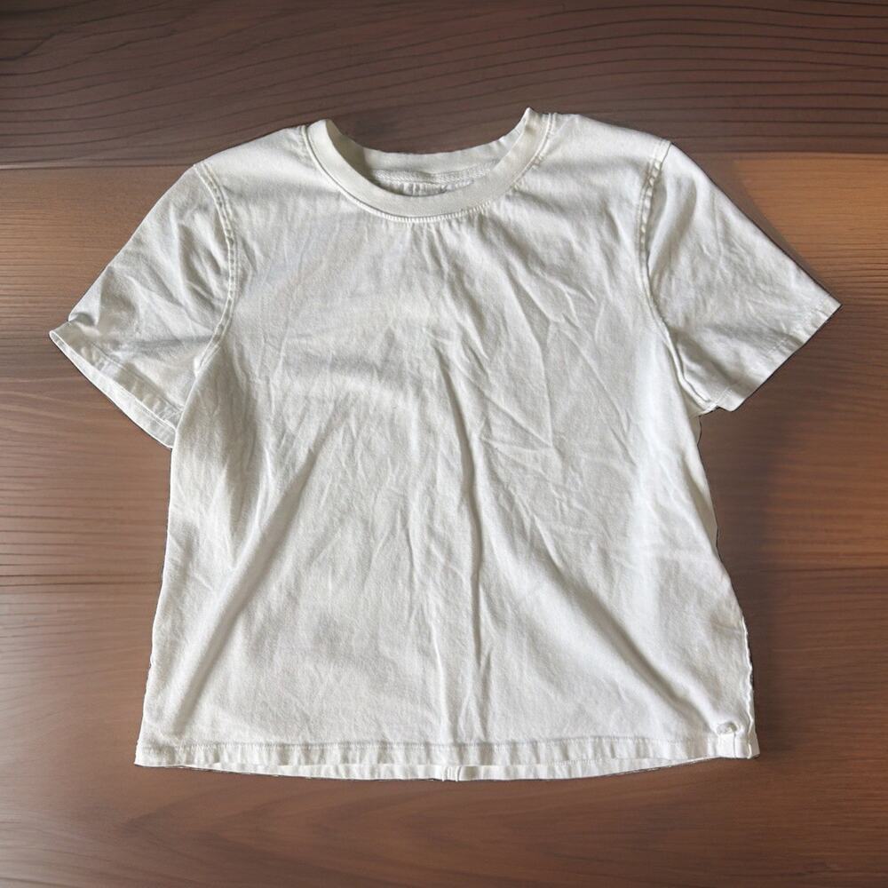 We The Free Sz S White Deconstructed T Shirt Raw Seam Distressed Grunge Tee